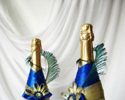 Dekoratë e Vitit të Ri të shampanjës